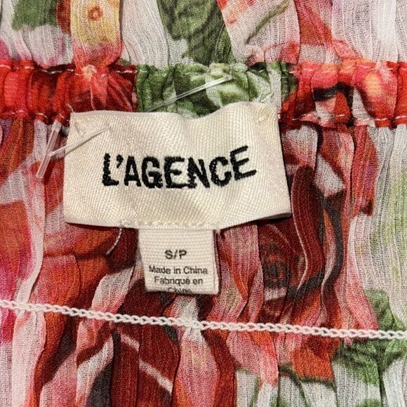 New L'AGENCE Bexley Off-The-Shoulder Top Floral Small - Picture 11 of 15